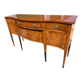 1950s Mahogany Federal Style Hickory Chair Sideboard For Sale
