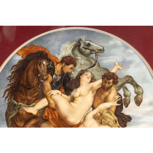 Round-Shaped Plaque in Porcelain by P. Gauches for Sèvres, 19th Century For Sale - Image 4 of 9