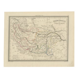 Antique Map of Iran Afghanistan & Central Asia, 1850 For Sale