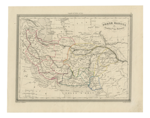 Antique Map of Iran Afghanistan & Central Asia, 1850