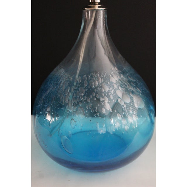 Mid 20th Century Seguso Style Hand Blown Murano Lamps - a Pair For Sale - Image 14 of 16