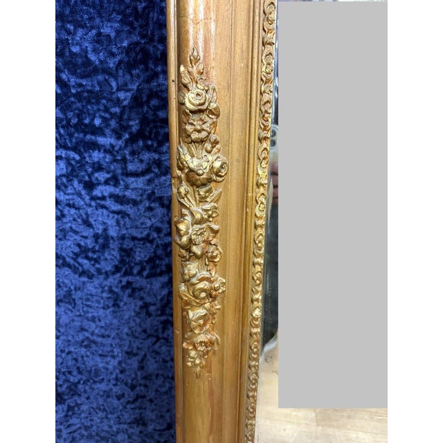 Empire Mirror in Wood and Gilded Stucco, 1810 For Sale - Image 9 of 13