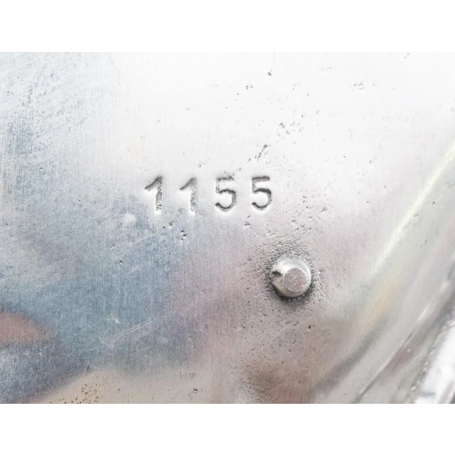 Antique Achille Gamba Art Nouveau Maiden & Harp 1155 Pewter Tray Plate For Sale - Image 9 of 9