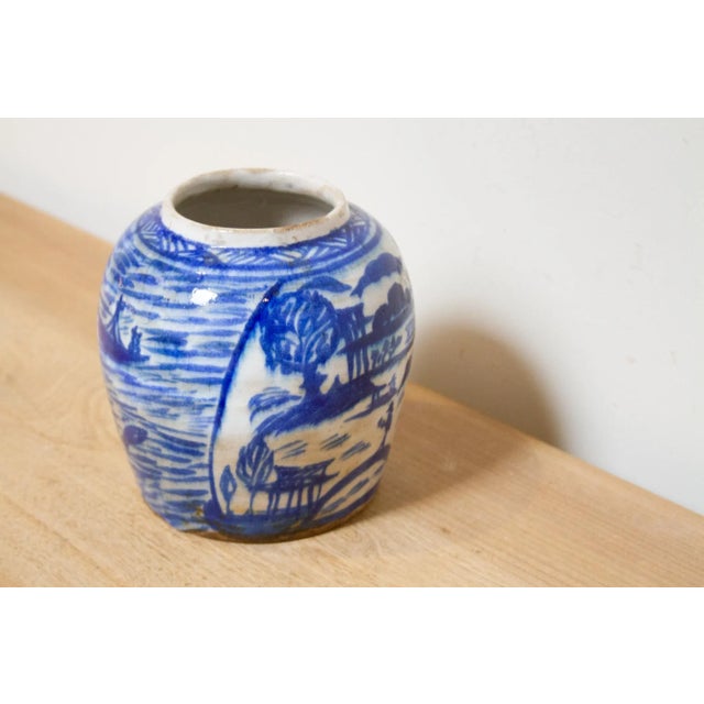 Chinese Blue and White Chinese Vase For Sale - Image 3 of 10