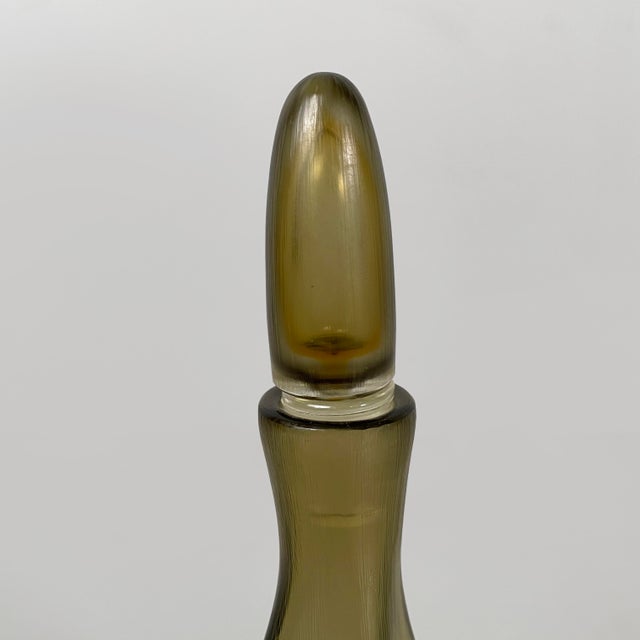 Italian Modern Red and Gray Murano Glass Bottles with Caps attributed to Venini, 1990s, Set of 2 For Sale - Image 12 of 17