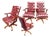 1990s 4 Hancock & Moore Tufted Executive Chairs For Sale