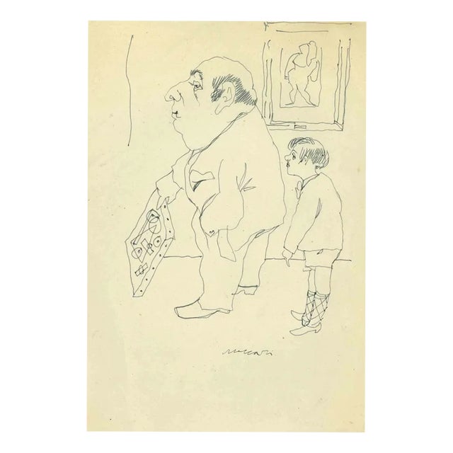 Mino Maccari, The Artist, 1965, Paper For Sale