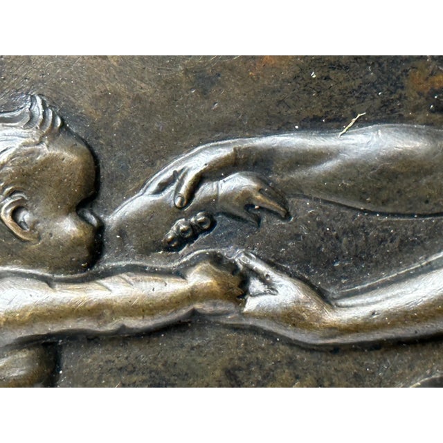 Bronze British 19th Century Coalbrookdale Bronze Mother Holding Her Child Wall Sculpture For Sale - Image 8 of 12