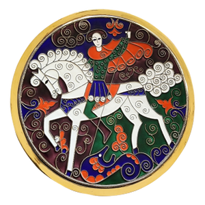 Russian Silver and Enamel Wall Plate