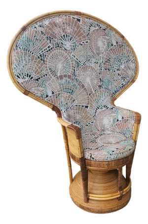 1970s "Emperor" Peacock Chair by Danny Ho Fong for Tropi-Cal
