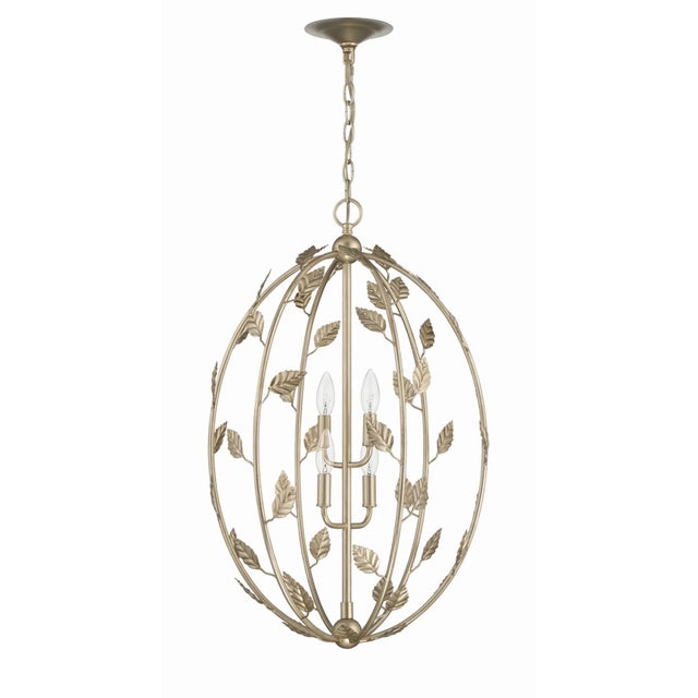 Avon 4-Light Statement Oval Chandelier For Sale - Image 9 of 9