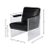 Modern Black Leather and Lucite Armchair For Sale - Image 9 of 9