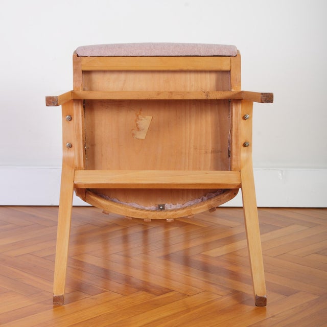 Wood Mid-Century Czechoslovakian Dining Chair in Bentwood from Ton, 1970s For Sale - Image 7 of 18