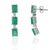 Art Deco Art Deco Natural 6.32 Ct Octagon Emerald & Diamond Three Stone Dangle Earrings - 2 Pieces For Sale - Image 3 of 11