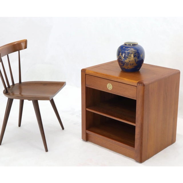 Mid 20th Century Danish Mid-Century Modern Teak One-Drawer End Table For Sale - Image 10 of 11
