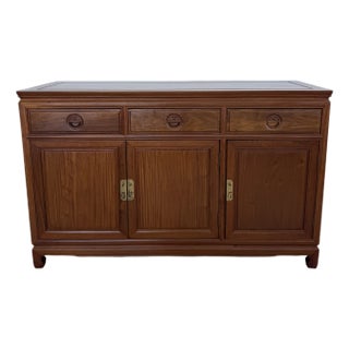 Vintage Chinoiserie Ming-Style Buffet / Credenza For Sale