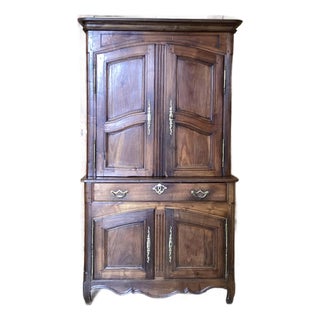 19th C. French Provincial Cherry Buffet/Cupboard For Sale