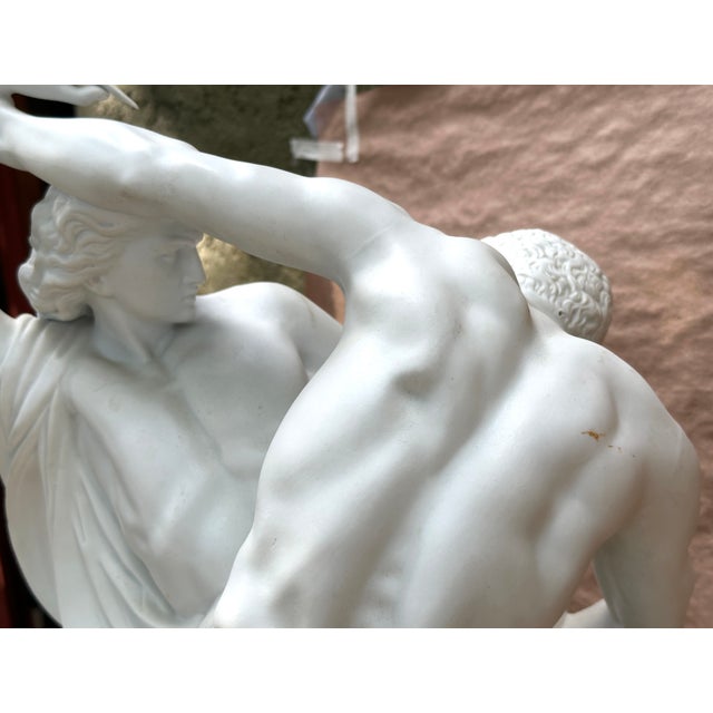 Vintage Johan Peter Molin Bisque Porcelain the Knife Wrestlers Sculpture For Sale - Image 4 of 14