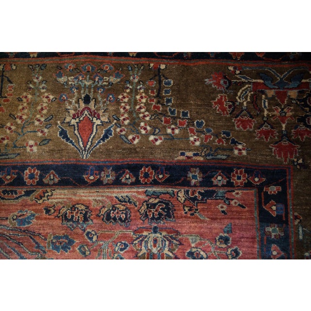 Antique Mohajeran Sarouk Carpet - 11' x 13'4" For Sale - Image 14 of 14
