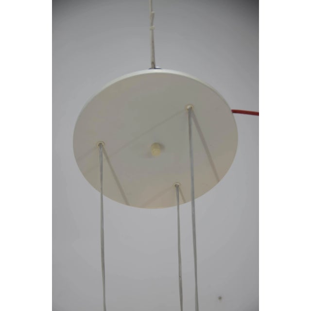 1970s Mid-Century Adjustable Glass Chandelier attributed to Pokrok Zilina, 1970s For Sale - Image 5 of 10