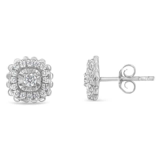 Treat yourself to these glamorous silver stud earrings with a twist on a classic floral design. A single miracle set,...