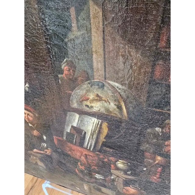 Early 18th Century Antique European Style Painting Circa 17th Century For Sale - Image 5 of 11