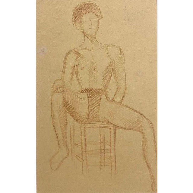 Jean Delpech - Portrait of A Boy - Original Drawing - 1930s For Sale - Image 3 of 3