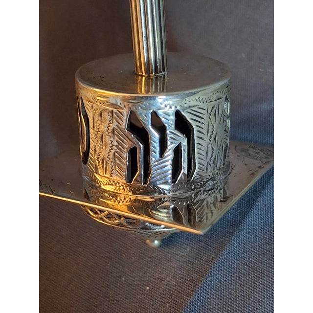 Vintage Netafim Sterling Silver Dreidel Israel Filigree Pierced Sevivon 23g For Sale In Boston - Image 6 of 16