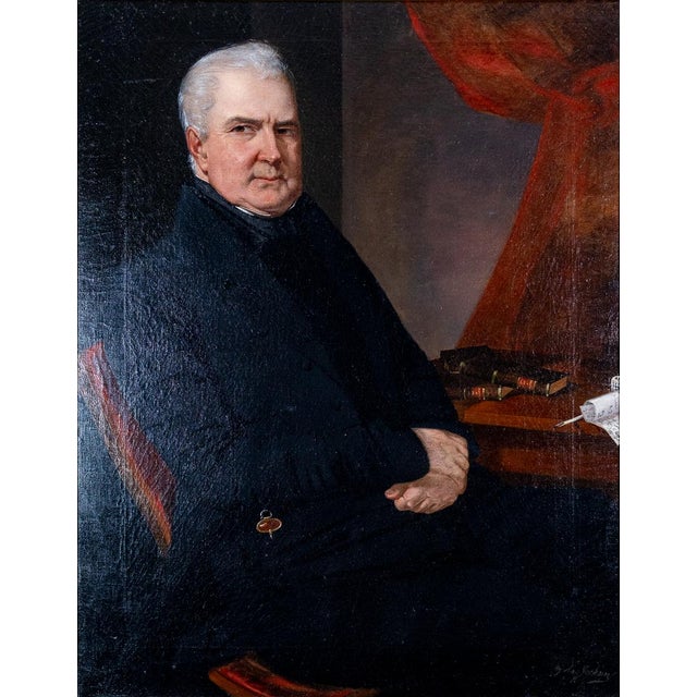 Early 19th Century Early 19th Century Masterful Oil on Canvas of Thomas W. Veazey, Governor of Maryland (1836-1838) For Sale - Image 5 of 17