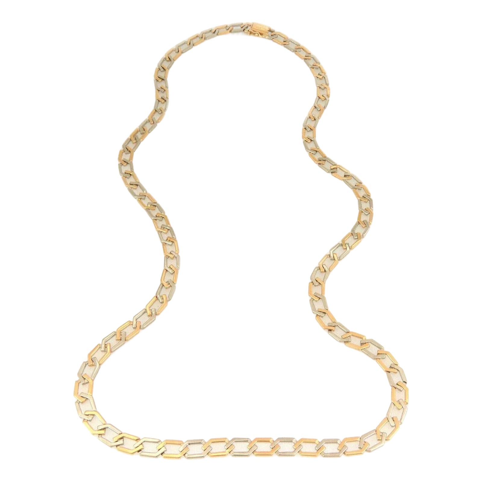 Van Cleef & Arpels 18k Two Tone Gold Octagonal Link Chain 27