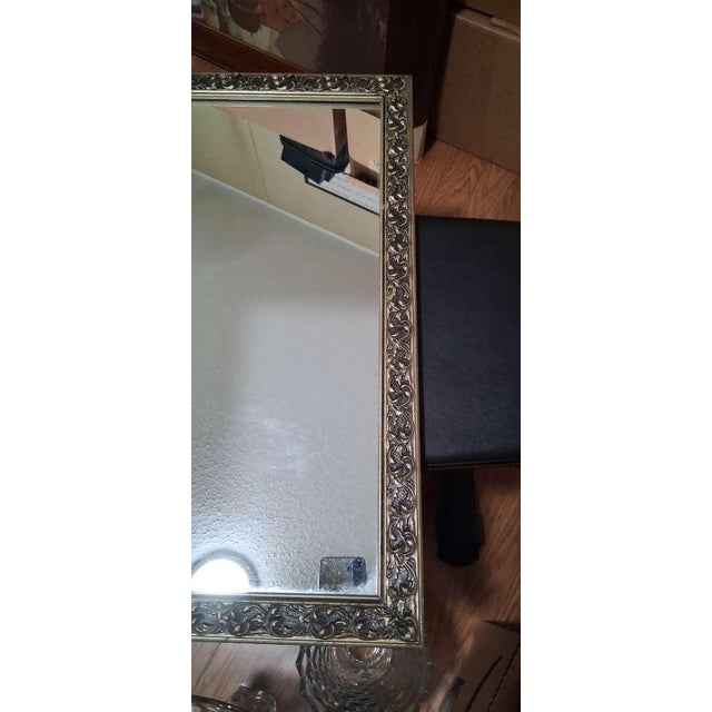 Late 20th Century Silver Wooden Gilt Frame Mirror For Sale - Image 4 of 6