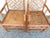Tan Pair of Chinese Chinoiserie Style Burnt Bamboo Armchairs For Sale - Image 8 of 17