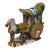 Oriental Tri-Color Green White Yellow Ceramic Horse Cart Art Figure For Sale
