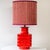 Orange Red Glazed Ceramic Table Lamp by R. Houben, 1970 For Sale - Image 4 of 10