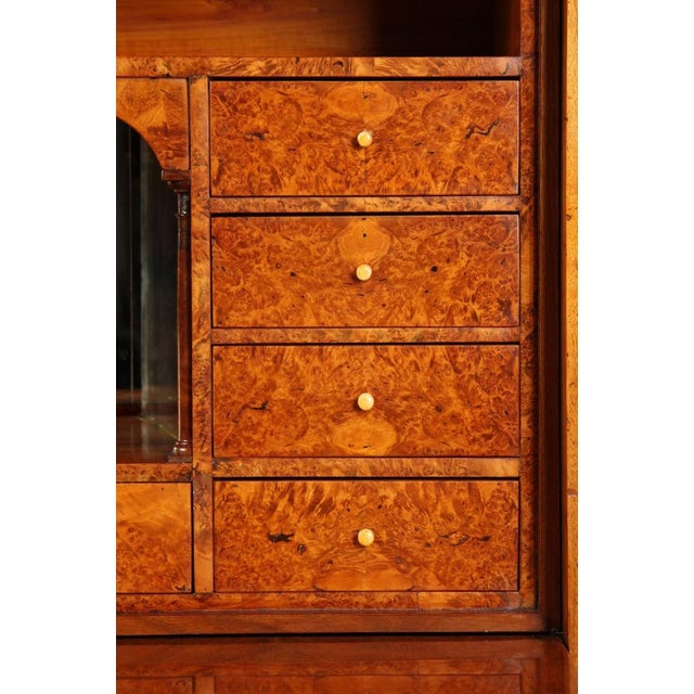 Antique Biedermeier Walnut Secretary, 1835 For Sale - Image 9 of 18