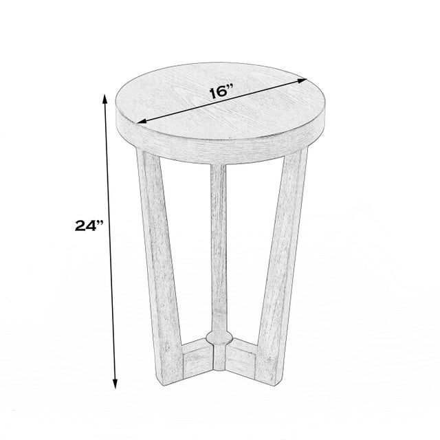 This uncomplicated modern accent table is a great finishing touch in any space. Its three legs taper and conjoin to...