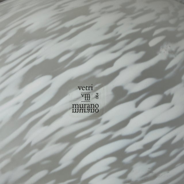 Mushroom Table Lamp in Satin White Spotted Murano Glass, 1970s For Sale - Image 12 of 17