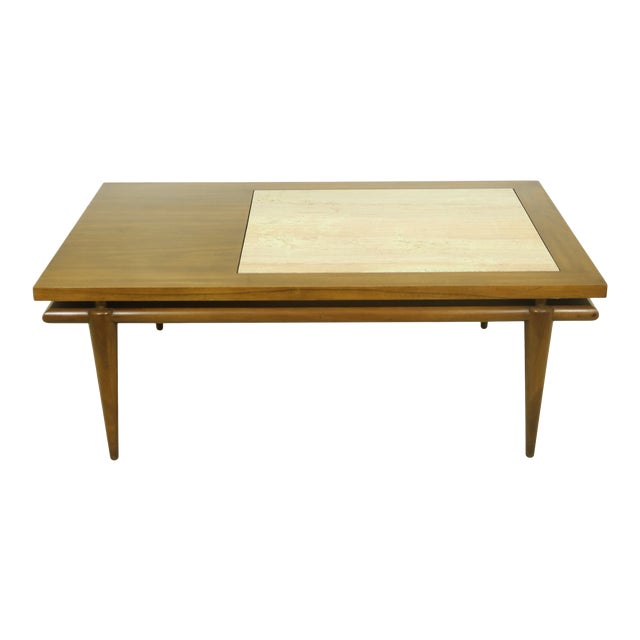 John Widdicomb Mid Century Modern Walnut Coffee Table For Sale