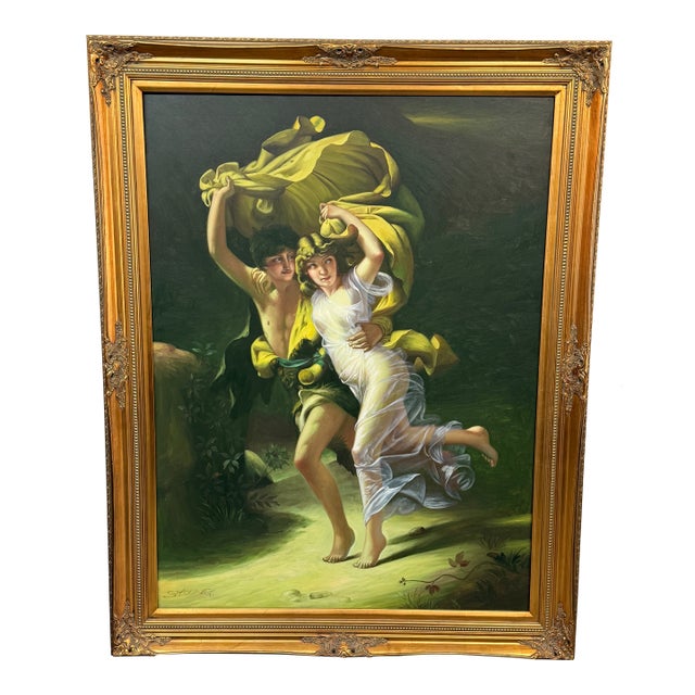 "The Storm" Replica Painting After Pierre-Auguste Cot For Sale