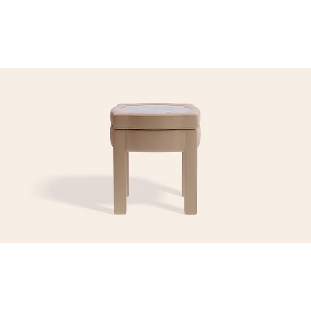 2000 - 2009 Rose Linen Piero Ottoman by Ceraudo For Sale - Image 5 of 8