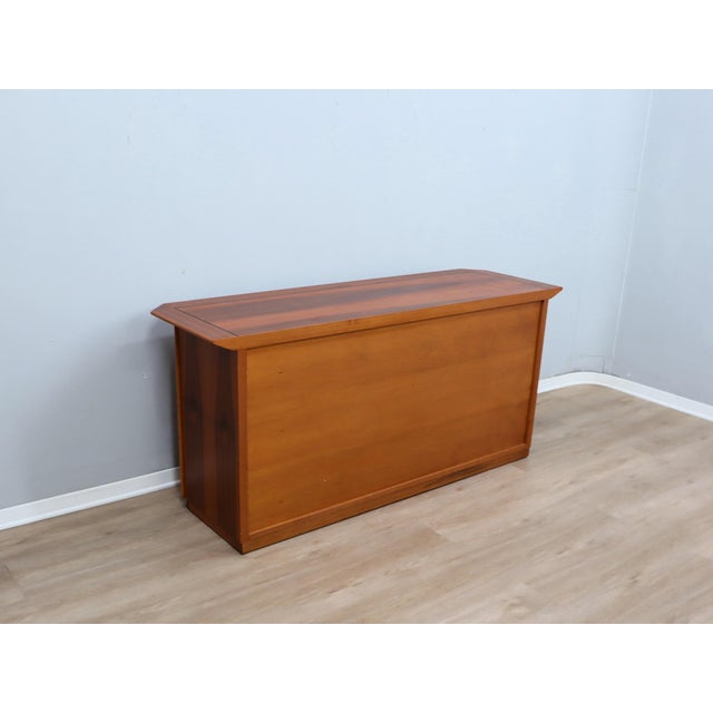 Wood Modernist Brutalist Italian Geometric Sideboard, 1970s For Sale - Image 7 of 18