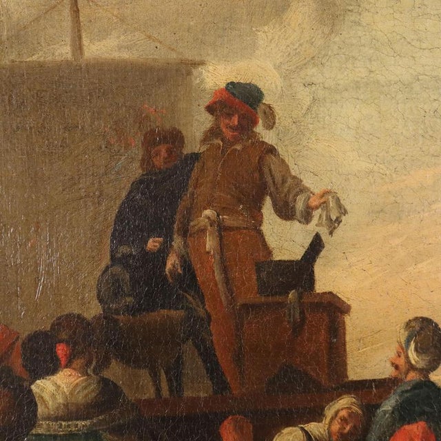 After Giovanni Michele Graneri, Scene of Popular Life, Oil Painting on Canvas, Framed For Sale - Image 4 of 14