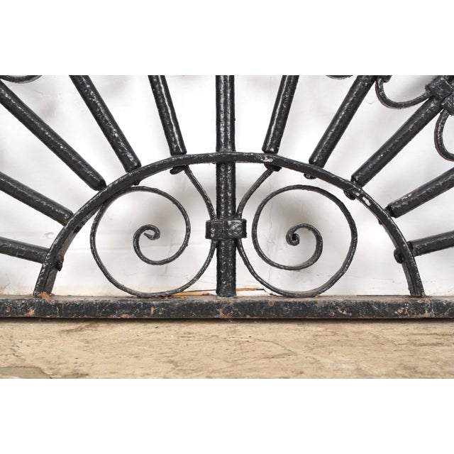 Mid 20th Century Mid 20th Century Reclaimed French Wrought Iron Arch Transom For Sale - Image 5 of 8