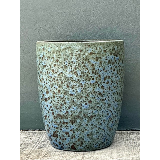 Vintage Lave Glaze Ceramic Planter For Sale - Image 4 of 12