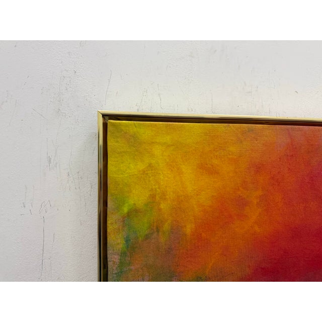 1970's Abstract Painting Signed For Sale - Image 4 of 9