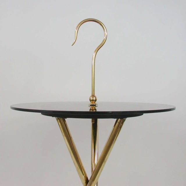 Metal Mid-Century Italian Brass and Tinted Glass Occasional Table, 1950s For Sale - Image 7 of 13
