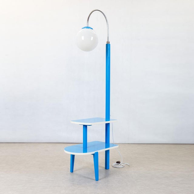 Blue Vintage Floor Lamp from Thonet, 1930s For Sale - Image 8 of 8