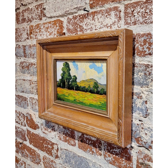 Green Craig -Pasadena Plein Air Landscape-1910s Oil Painting California Impressionist -Oil Painting For Sale - Image 8 of 9