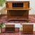 19th century English mahogany secretary chest of drawers - W=1m10 H=1m06 Open=93cm Closed=52cm.