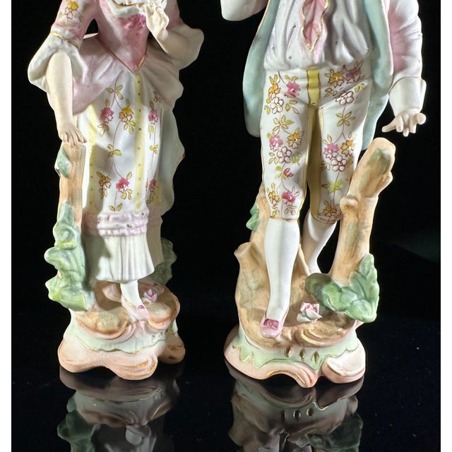 Set of 2 Arnart Bisque Porcelain Figures, #7955, C. 1955 For Sale - Image 10 of 11